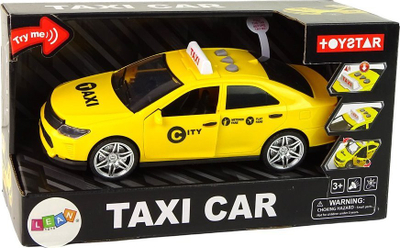 Makinë lodër taksi Auto Taxi Vehicle, 1:14, me drita edhe zëra, e verdhë