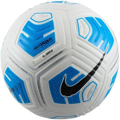 Top futbolli Nike Strike FZ7558-100, për bar natyral, bardh e blu