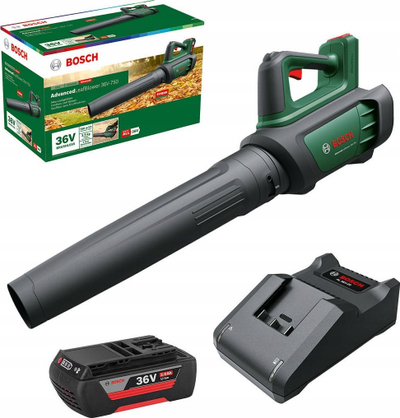 Здувувач за градина Bosch AdvancedLeafBlower 36V 750, без кабел, 1x2.0Ah, зелена