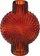 Vazo xhami Atmosphera Glass Shell, 25cm, për zbukurim, e kuqe ruby