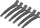 Kapëse flokësh Activeshop E-12B, set me 6 copë, 11.5 cm, gri