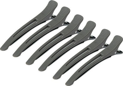 Kapëse flokësh Activeshop E-12B, set me 6 copë, 11.5 cm, gri