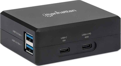 Stacion dokimi Manhattan Charging Hub 130554, USB-C, HDMI, gri