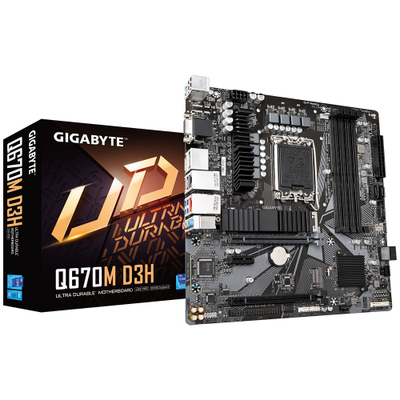 Pllakë amë GIGABYTE Q670M D3H, LGA 1700, mATX