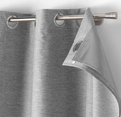 Perde me unaza Grommet, 140x260 cm, blackout, gri