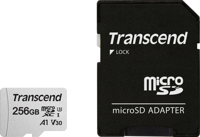 Kartë memorie Transcend 300S MicroSDXC, Class 10 UHS-I/U3 (TS256GUSD300S-A), 256GB