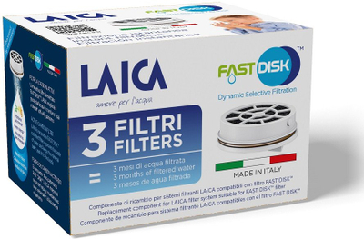 Диск филтри за вода Laica Fast Disk, сет 3 парчиња, за шише FLOW N GO