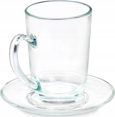Set filxhanësh cappuccino Vivalto Glass, 6 copë, 200ml, transparent