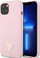 Mbrojtëse telefoni Guess iPhone 13, 6.1", silikoni, rozë e çelët