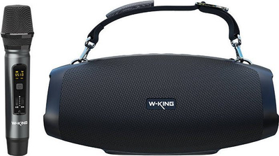 Altaparlant portativ Bluetooth W-KING 70W, me mikrofon pa tel, që s’e ha uji, ngjyrë e zezë