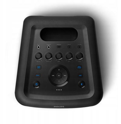 Kuti muzikore Philips TAX3206, me amplifikim, portative, e zezë