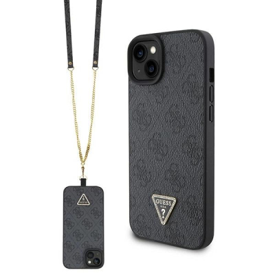 Mbulesë telefoni Guess GUHCP15SP4TDSCPK, për iPhone 15 6.1", crossbody, e zezë