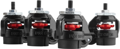 Rrota bllokuese Oplite R8 Locking Swivel Casters, set 4 copë, për kokpit R8, të zeza
