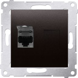 Prizë kompjuterike Kontakt-Simon D61E.01/48, RJ45 Cat 6, njëfishe, antracit