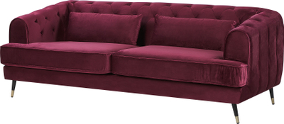 Divan Beliani Sletta, 3 veta, kadife, burgundy