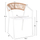 Kolltuk alumini Miri 57x63x82Hcm (HM5891.22), bardhë/ bezhë