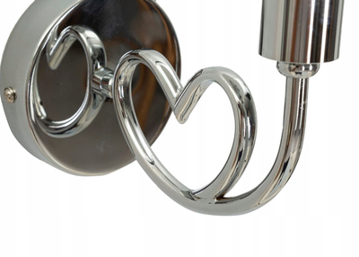 Llambë muri Lovy Silver, 23x15x22 cm, metal dhe xham, argjendi
