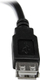Kabllo StarTech, USB-A (M) - USB-A (F), 0.15m, e zezë