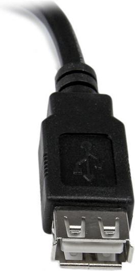 Kabllo StarTech, USB-A (M) - USB-A (F), 0.15m, e zezë