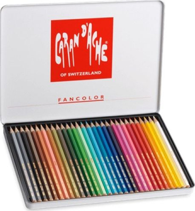 Set lapsa me ngjyra Caran d’Ache Fancolor, 30 ngjyra, akuarel