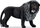 Figurë luani Schleich Black Friday Lion, për koleksion, duke ulëritur, i zi