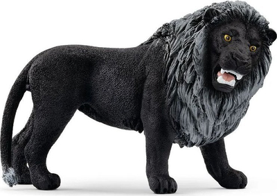 Figurë luani Schleich Black Friday Lion, për koleksion, duke ulëritur, i zi