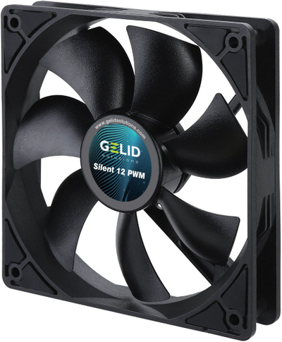 Кулер за куќиште GELID Silent 12 PWM FN-PX12-16, 120mm, црн