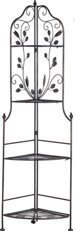 Raft këndor Beliani Siderno, metal i palosshëm, 158 cm, i zi