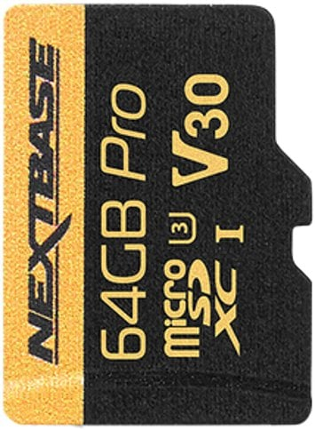 Картичка за меморија Nextbase MicroSD 64GB U3, со адаптер, црна