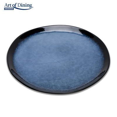 Set pjata të sheshta Heinner Serenity, 28 cm, qeramike, blu e zezë