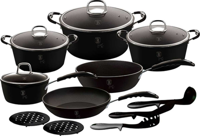 Set tenxheresh Berlinger Haus B BH-6129, 15 copë, të zeza