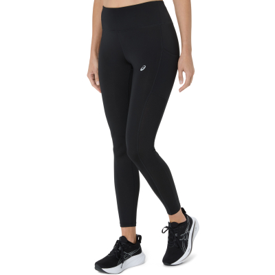 Leggins për femra Asics Core, me bel të lartë, material elastik, të zeza