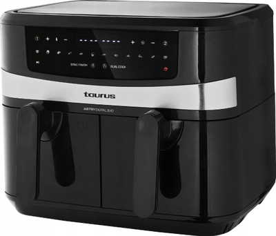 Fritezë pa vaj Taurus Digital Duo AF2600D, 2x4.5L, 2600W, e zezë