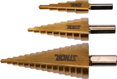 Set shpuese spirale Sthor Step HSS, 3 copë
