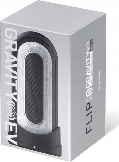 Masturbator Tenga Flip Zero Gravity Vibrating, me vibrim, i rikarikueshëm, i zi