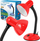 Lampë tavoline Esperanza ELD107R, krah fleksibël, E27 12W, e kuqe