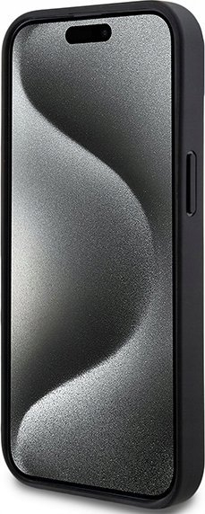 Mbulesë telefoni DKNY DKHCP15SPCPTSSK, për iPhone 15 14 13 6.1", hardcase lëkurë, e zezë
