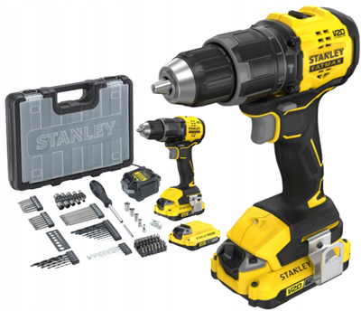 Berbilje goditëse Stanley Fatmax SFMCD716D2A, brushless, set me aksesorë, verdhë e zezë