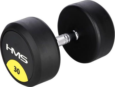 Hantelë HMS HG PRO 30, 30 kg, e veshur me gomë, e zezë