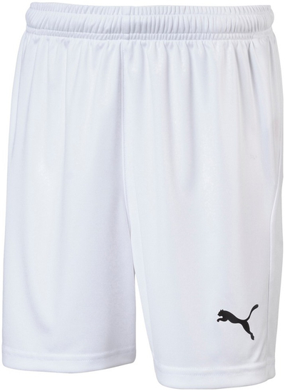 Кратки спортски панталони PUMA LIGA Core Kids, полиестер, бели