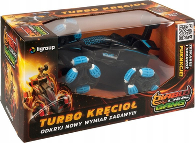 Makineri lodër me pult Rastar Diablo Cars Gang Turbo Spinner, bën truke HELICOPTER, shumëngjyrëshe