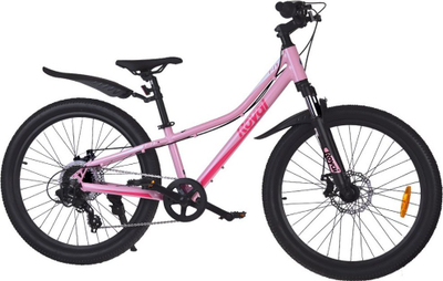 Biçikletë RoyalBaby STUDENT 24", 8 shpejtësi Shimano, amortizator përpara, rozë