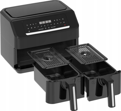 Fritezë me ajër Emerio AF-130376.1, 2400W, 7.2L Dual Cook, e zezë
