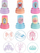 Set stampa për fëmijë Teka Princess, 6 copë, diametër 25 mm, shumëngjyrëshe