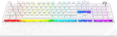 Tastierë Krux Frost KRX0133, full size, me drita RGB, e bardhë