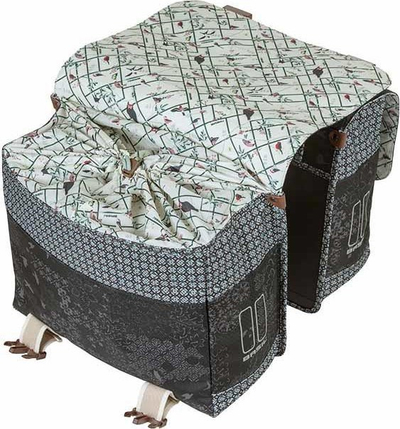 Çantë dyshe biçiklete Basil Boheme, 35L, poliestër kundra ujit, gri charcoal