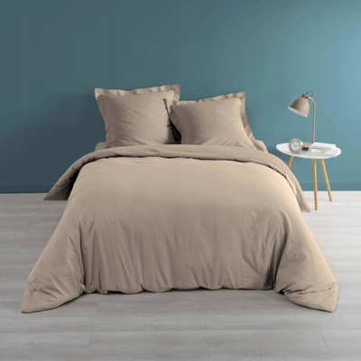 Mbulesë kuvertë Douceur d'intérieur Percaline, 240x220 cm, 100% pambuk, bezhë