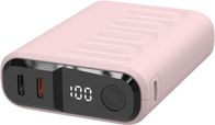 Powerbank RealPower PB-10000C PD+, 10000 mAh, 3x Type C, rozë