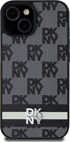 Mbulesë telefoni DKNY DKHCP14SPCPTSSK, për iPhone 14 15 13 6.1", hardcase lëkurë, e zezë