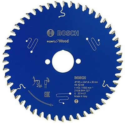 Teh rrethor Bosch Expert for Wood 2608644027, 165mm, 48 dhëmbë, argjendtë
